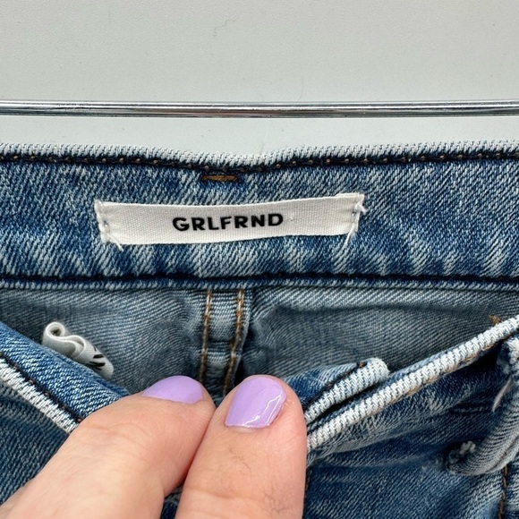 GRLFRND karolina button-fly blue womans high rise ankle skinny classic jean. 27 - Picture 6 of 10